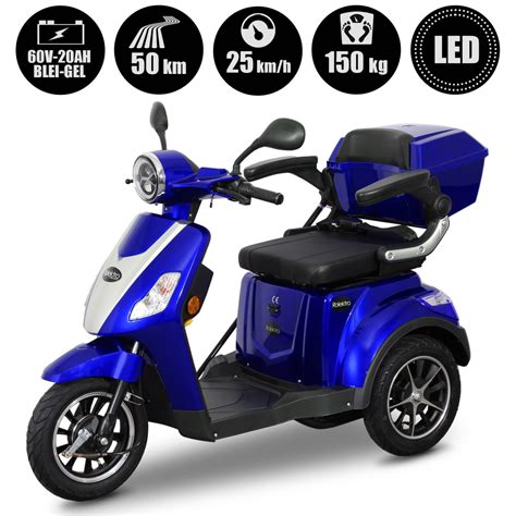 Rolektro E Trike Km H V Blau V Ah Akku Watt