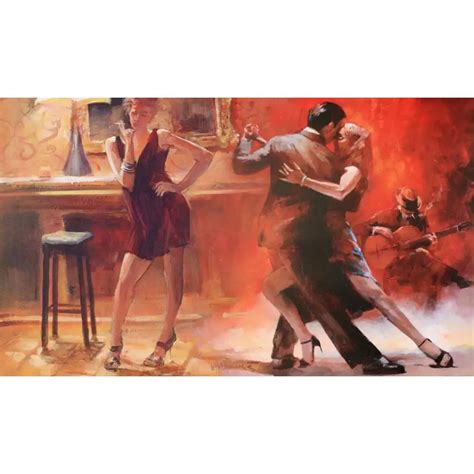 Best Modern Art Paintings Cafe Bars Tango Argentina Willem Haenraets Oil On Canvas Hand Painted