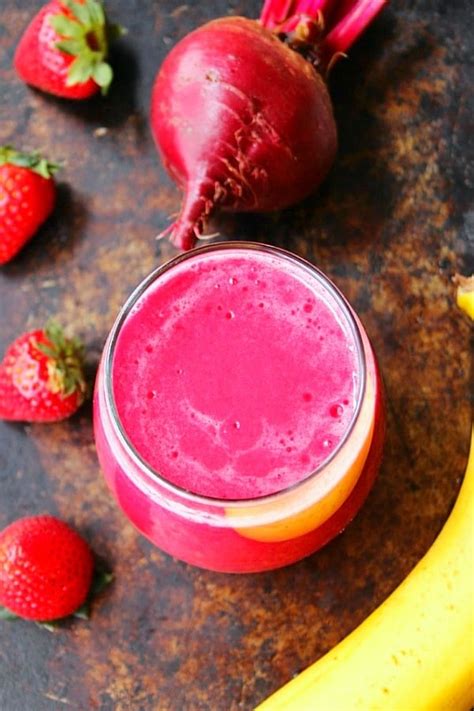 Beet Smoothie Crunchy Creamy Sweet