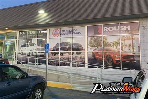 Ford Dealership Store Front Wrap Platinum Wraps San Bernardino