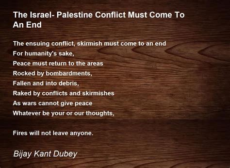 The Israel-Palestine Conflict Must Come To An End - The Israel ...