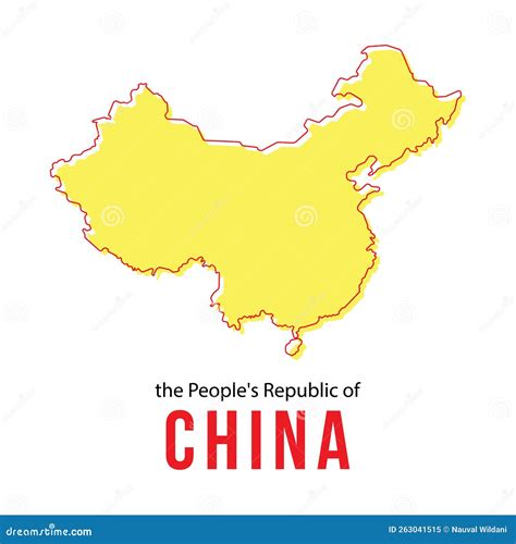 Outline Map Of China Vector Design Template Stock Vector Illustration