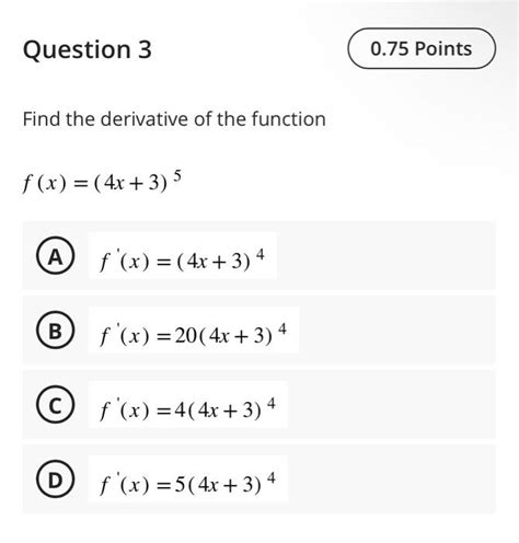 Solved Find The Derivative Of The Function