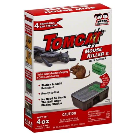 Tomcat Mouse Killer Ii Disposable Bait Stations 4 Count