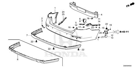 Honda Accord Garnish Rr Bumper Lower Body Rear 71551 30A A10