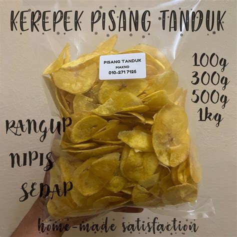 Kerepek Pisang Tanduk Rangup Nipis G G G Kg Home Made