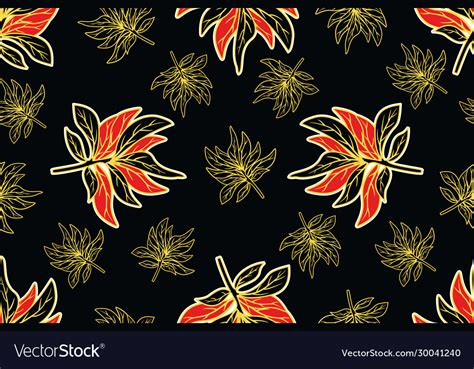 Floral Batik Motif Royalty Free Vector Image Vectorstock