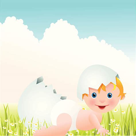 Baby Crawling In Grass Illustrations Royalty Free Vector Graphics