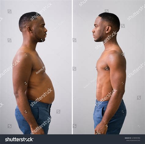 Man Before After Fat Slim Concept Stock Photo 1678999780 | Shutterstock