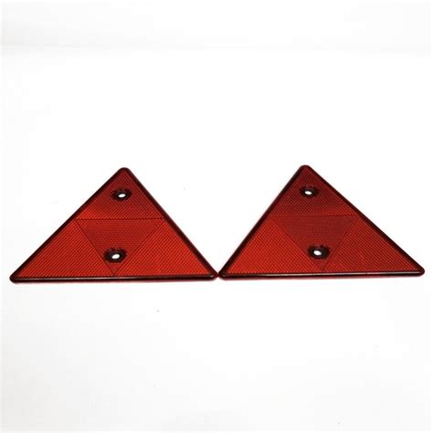 Red Rear Reflectors Triangle Reflective For Gate Posts Safety