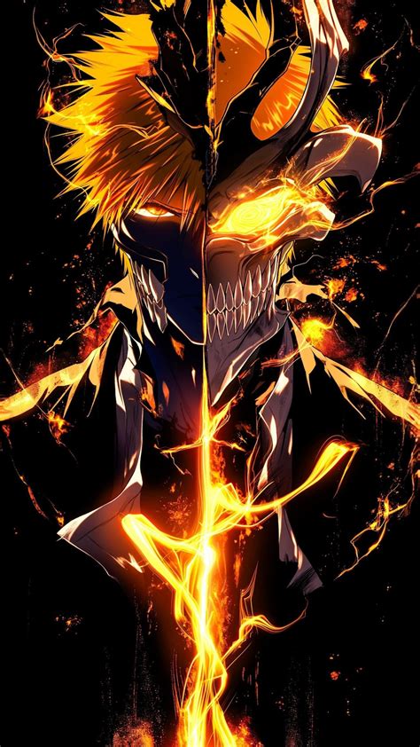 ichigo kurosaki wallpaper  hollow mask soul reaper amoled