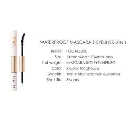 Staymax Waterproof 2 In 1 Mascara And Eyeliner Focallure Pakistan