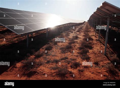 10 Mw Solar Power Plant Vredendal Western Cape South Africa Stock