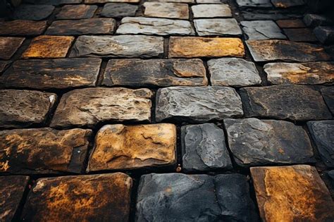 Premium Photo Abstract Background Of Old Cobblestone Pavement Close