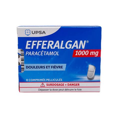 Efferalgan 1000mg boite de 8 comprimés pelliculés