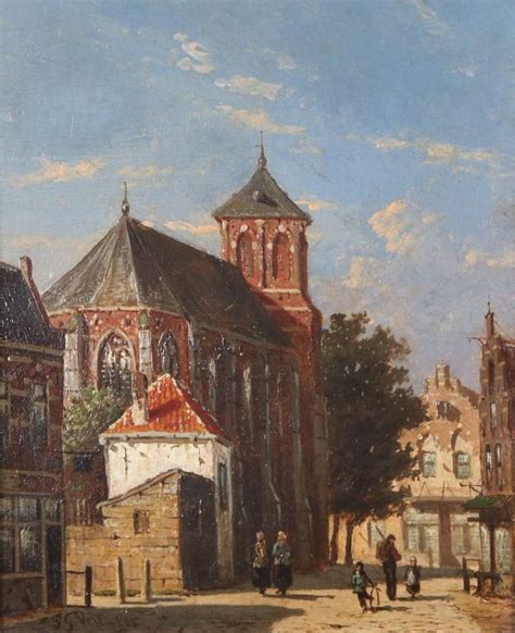 Frederik Roosdorp Straatgezicht Met Figuren Mutualart