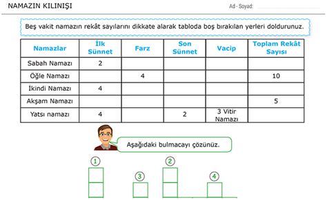 S N F Namaz Din K Lt R Ve Ahlak Bilgisi Devleri Morpa Kamp S