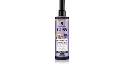 Schwarzkopf Gliss Blonde Hair Perfector Balsamo Senza Risciacquo Neutralizzante Per Toni Gialli