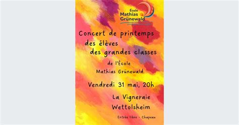 Concert Concert de Printemps des élèves de l école Mathias Grünewald à