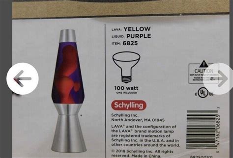 27 Inch Lava Silver Base And Cap Grande Lamp Yellow Wax Purple Liquid 711181928259 Ebay