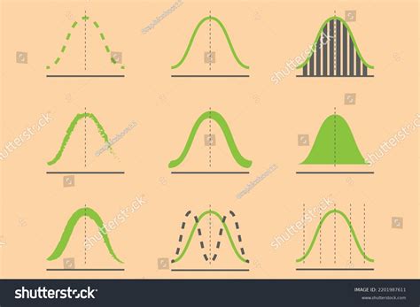 Gaussian Curve Icons Design Symbol Art Stock Illustration 2201987611