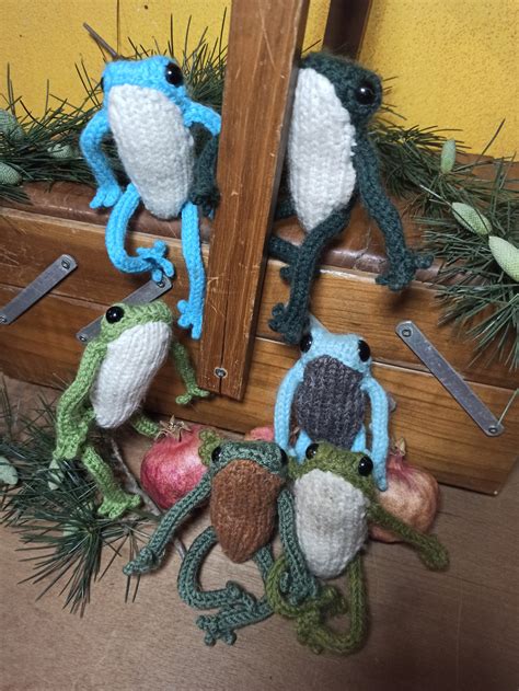 Knitted Naked Frog With Jointed Limbs Etsy