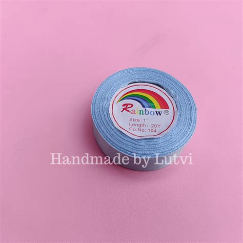 Jual Gulung Pita Satin Inch Lebar Cm Pita Satin Rainbow