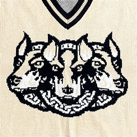 Cg Cerberus Knit Sweater Vest Cream And Black Currie Goat