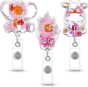 Amazon Hanaive Pieces Retractable Badge Reel Clip Dried Flower