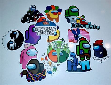 Among Us Stickers Random Sticker Pack Etsy