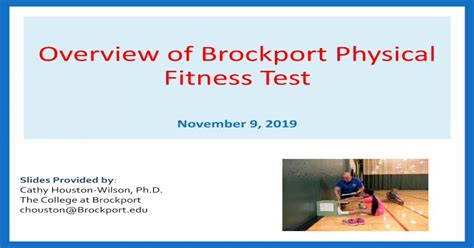 Download Pdf Overview Of Brockport Physical Fitness Test · Brockport