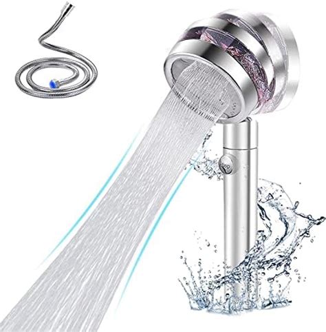 سعر 360° Power Shower Head And Hose 1 5m Water Saving Flow Rotating