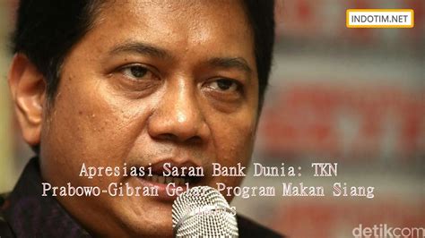 Apresiasi Saran Bank Dunia TKN Prabowo Gibran Gelar Program Makan