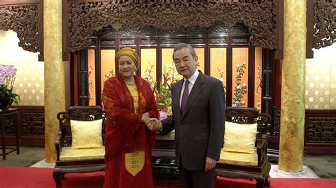 Senior Chinese Diplomat Wang Yi Meets Un Deputy Chief In Beijing Cgtn