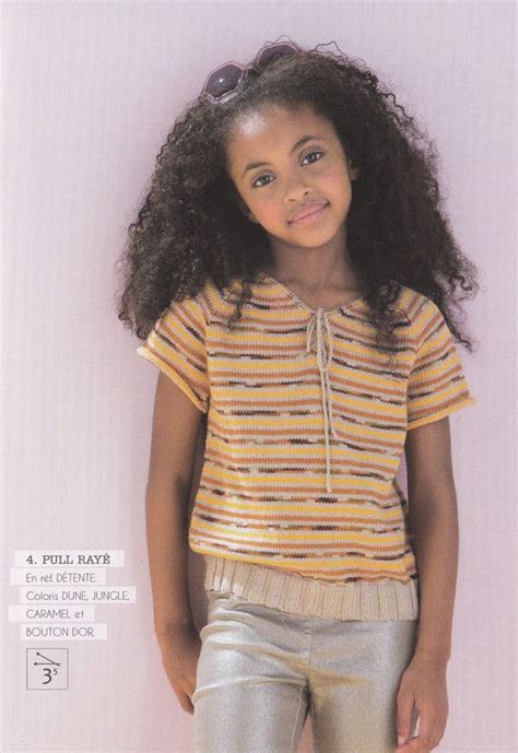 Pull Enfant Phil D Tente Perles Roses Modele Tricot Femme Modele