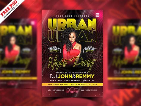 Urban Party Night Flyer Psd Template Psdfreebies