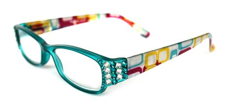 Daisy Bling Reading Glasses For Women Adorned W Turquoise Etsy