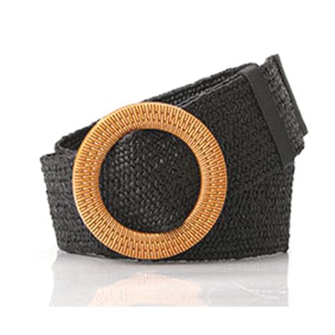 Gevlochten Riem Zwart Rotan Riet Fashion Favorite