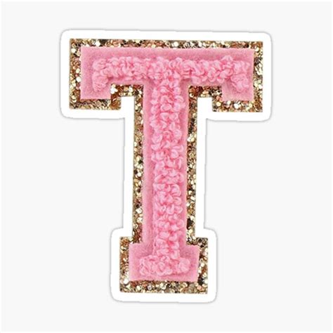 Preppy Pink Varsity Letter T Sticker For Sale By Ktp100 Redbubble