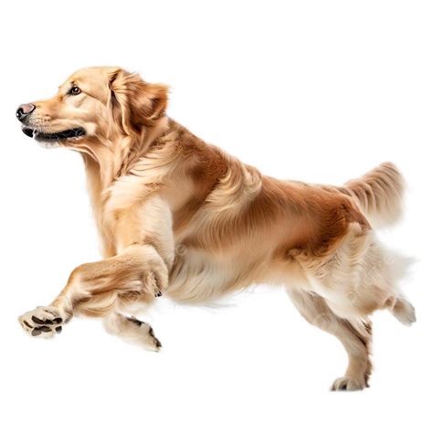 Perro Golden Retriever Corriendo Sobre Fondo Blanco Png Dibujos Perro