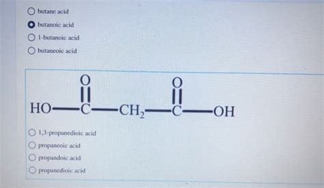 Solved Select the correct name for each carboxylic acid. | Chegg.com