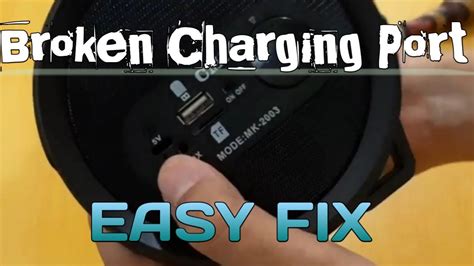 Broken Charging Port Of Bluetooth Speaker Easy Fix Youtube