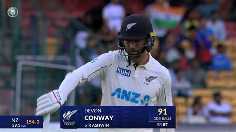 IND vs NZ 2024, 1ST Test: Devon Conway Wicket