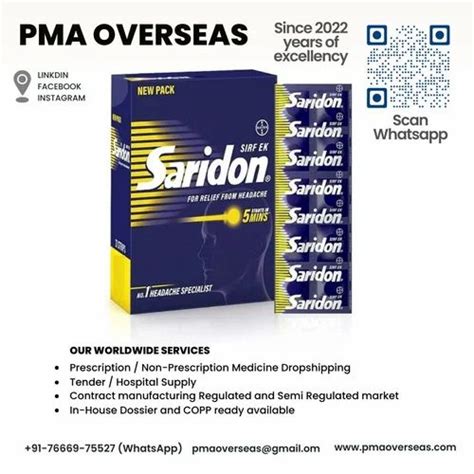 Saridon Tablet For Headache at Rs 720/box | Mominpura | Nagpur | ID ...