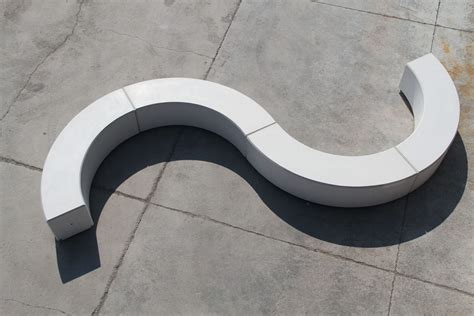 Lithos Curved Bench By Calzolari