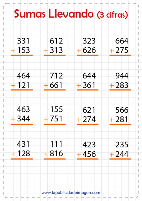 Sumas De 3 Cifras Recursos Educativos Para Maestros