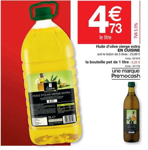 Promo Huile D Olive Vierge Extra En Cuisine Chez Promocash ICatalogue Fr