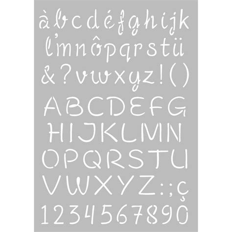 Pochoir Lettre Alphabet Majuscules Minuscules 21x29 7cm Artemio