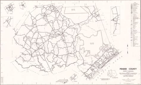 1980 Road Map of Pender County, North Carolina