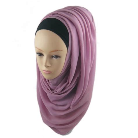 New Women Muslim Chiffon Hijab Islamic Headwear Scarf Arab Caps Shawls